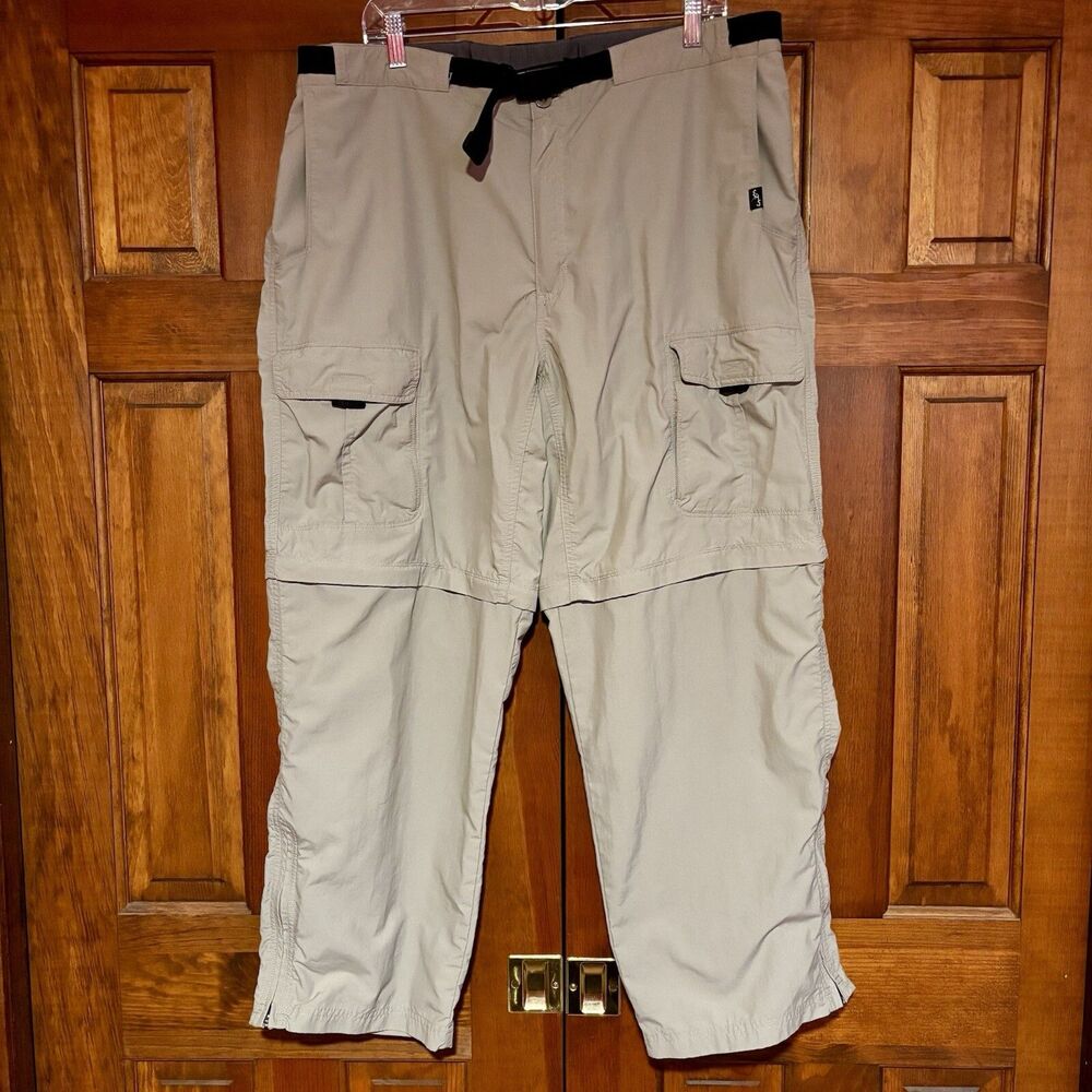 Eastern Mountain Sports EMS Cargo Pants Men’s Size 40 Tan Nylon Convertible Hike